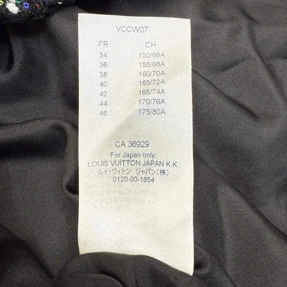 Louis Vuitton Tweed Skirt Rhinestone Size XS Retro 90s Luxury Statement Sparkle